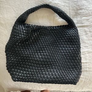 Black woven bag